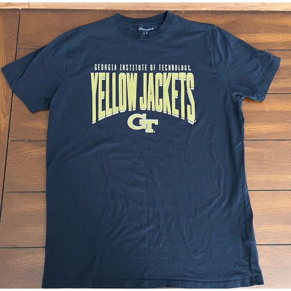 Georgia Tech Short Sleeve Shirt Size Large Champion Brand-Navy NWOT